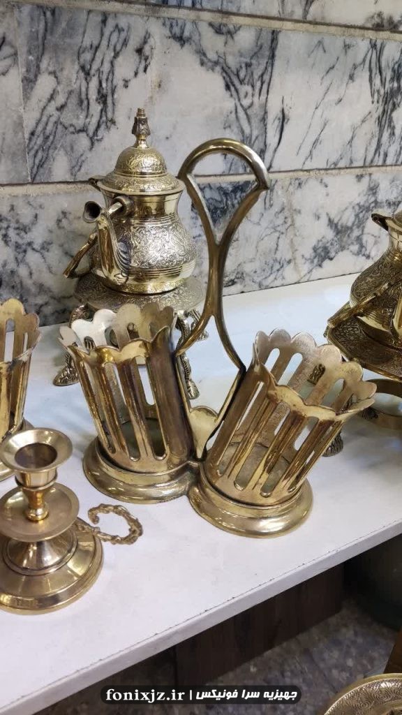 جا قاشق چنگال برنزی دو قلو