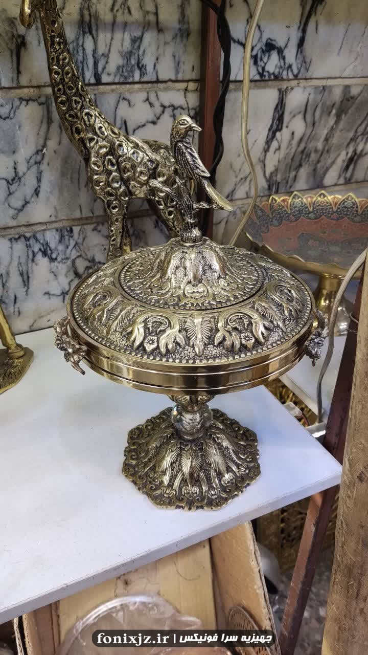 شکلات خوری برنزی مدل کبوتر