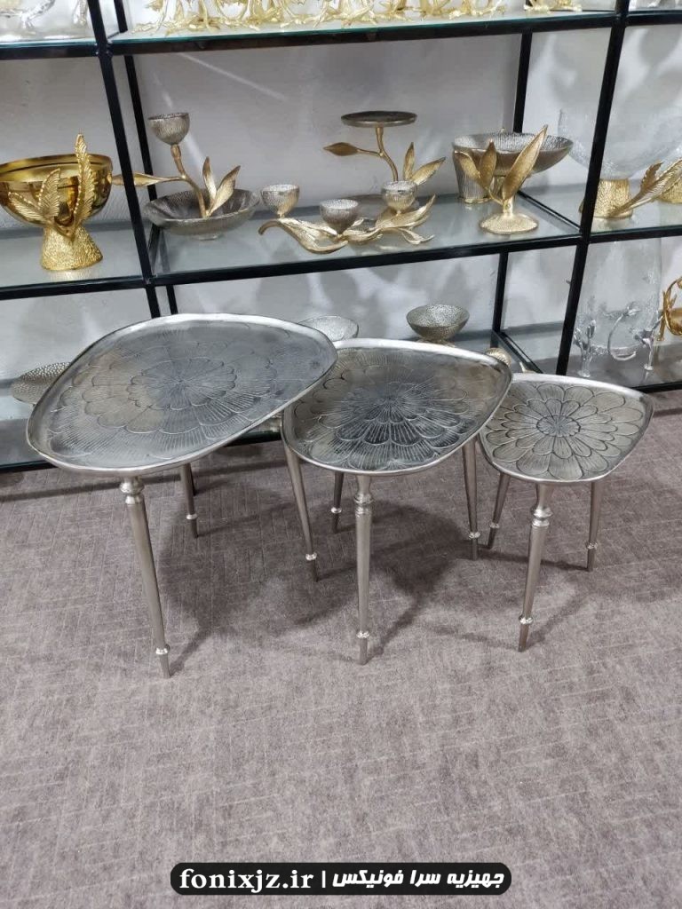 عسلی سه تایی آلومینیومی مدل طاووس