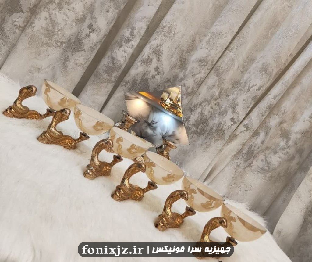 هفت سین آلومینیومی طرح مار کبری رنگ طلایی