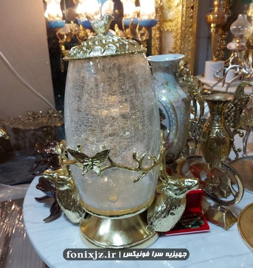 کلمن آلومینیوم مدل گوزن رنگ طلایی