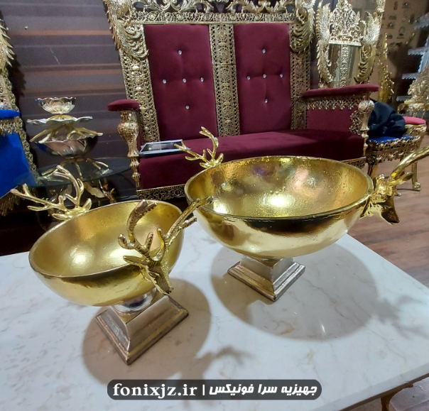 کاپ کیک آلومینیوم مدل گوزن آجیل خوری طلایی